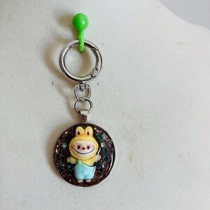 Handmade Kawaii “Labubu” Bunny Bag Charm/Keychain with Rhinestones